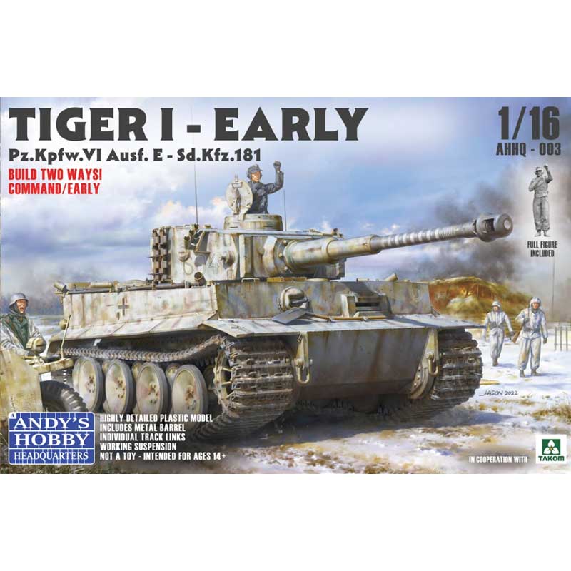 Andys Hobby Headquarters 1/16 Tiger I Early Production Pz.Kpfw.VI Ausf.E-Sd.Kfz.181 tankl Kit AHHQ-003