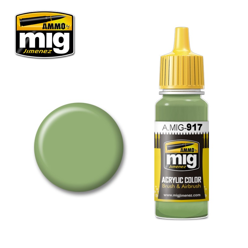 Ammo Mig Jimenez Acrylic 17ml Paint LIGHT GREEN