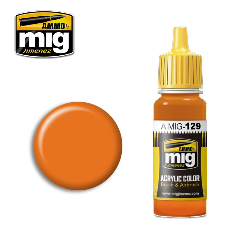 Ammo Mig Jimenez Acrylic 17ml Paint ORANGE