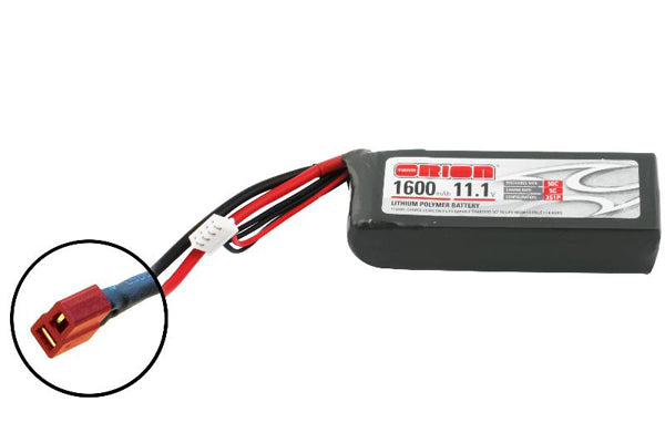 Orion ORION LIPO LED 3S-1600-11.1V-50C -L94xW31xH27/147g- DEANS