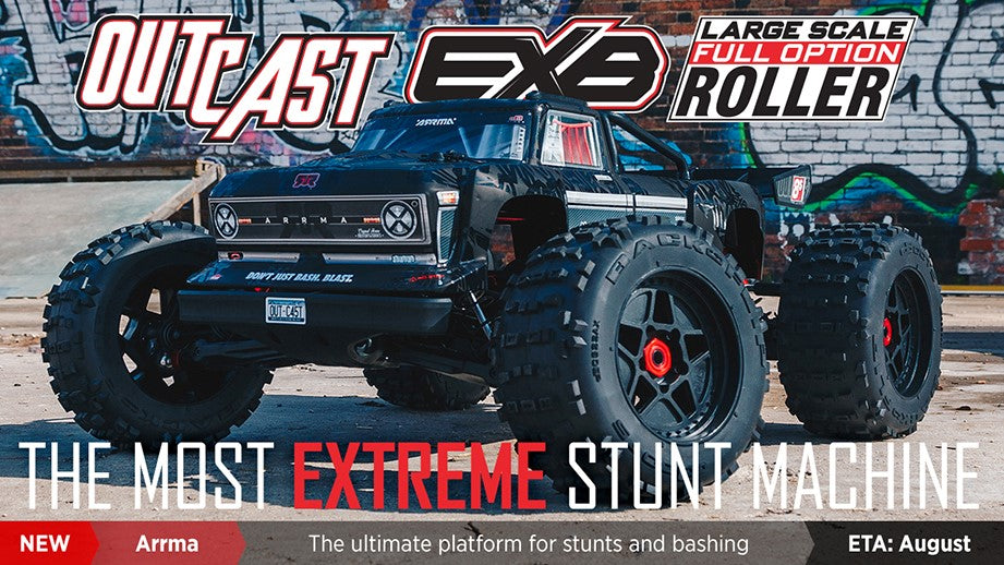 ARRMA 1/5 OUTCAST 4WD EXtreme Bash Roller Stunt Truck-Black