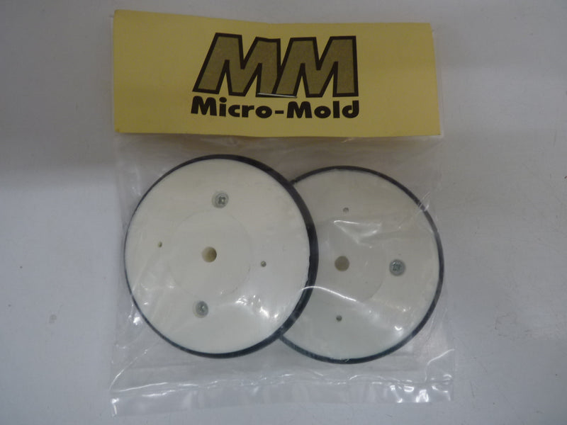 Micro Mold Vintage Profile Racing Wheels White (2.5 Inch Hub Dia) (BOX 91)