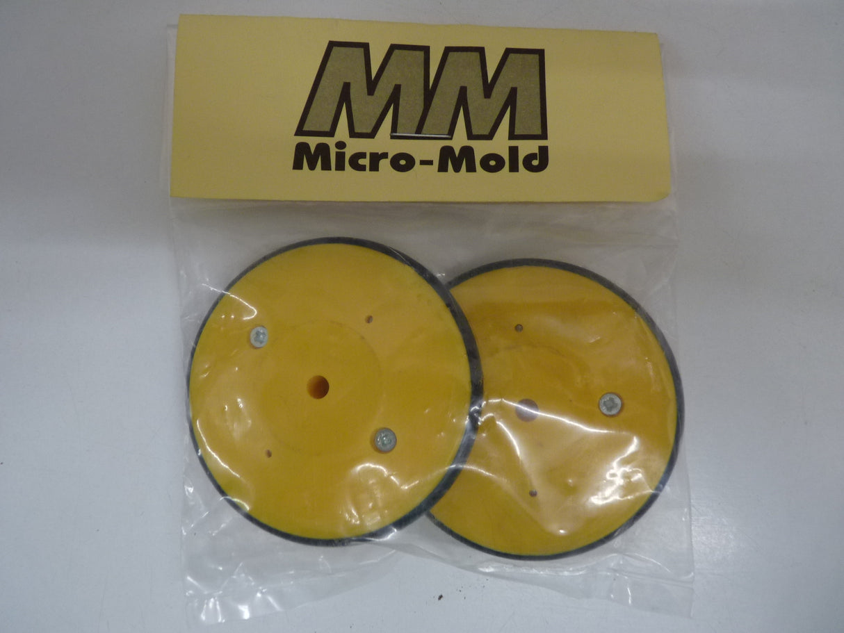 Micro Mold Vintage Profile Racing Wheels Yellow (2.5 Inch Hub Dia) (BOX 91)