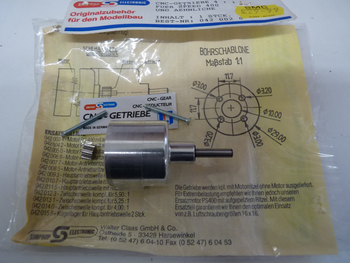 Simprop Electronic CNC Gearbox to suit 400 Inline electric motor - 4 : 1