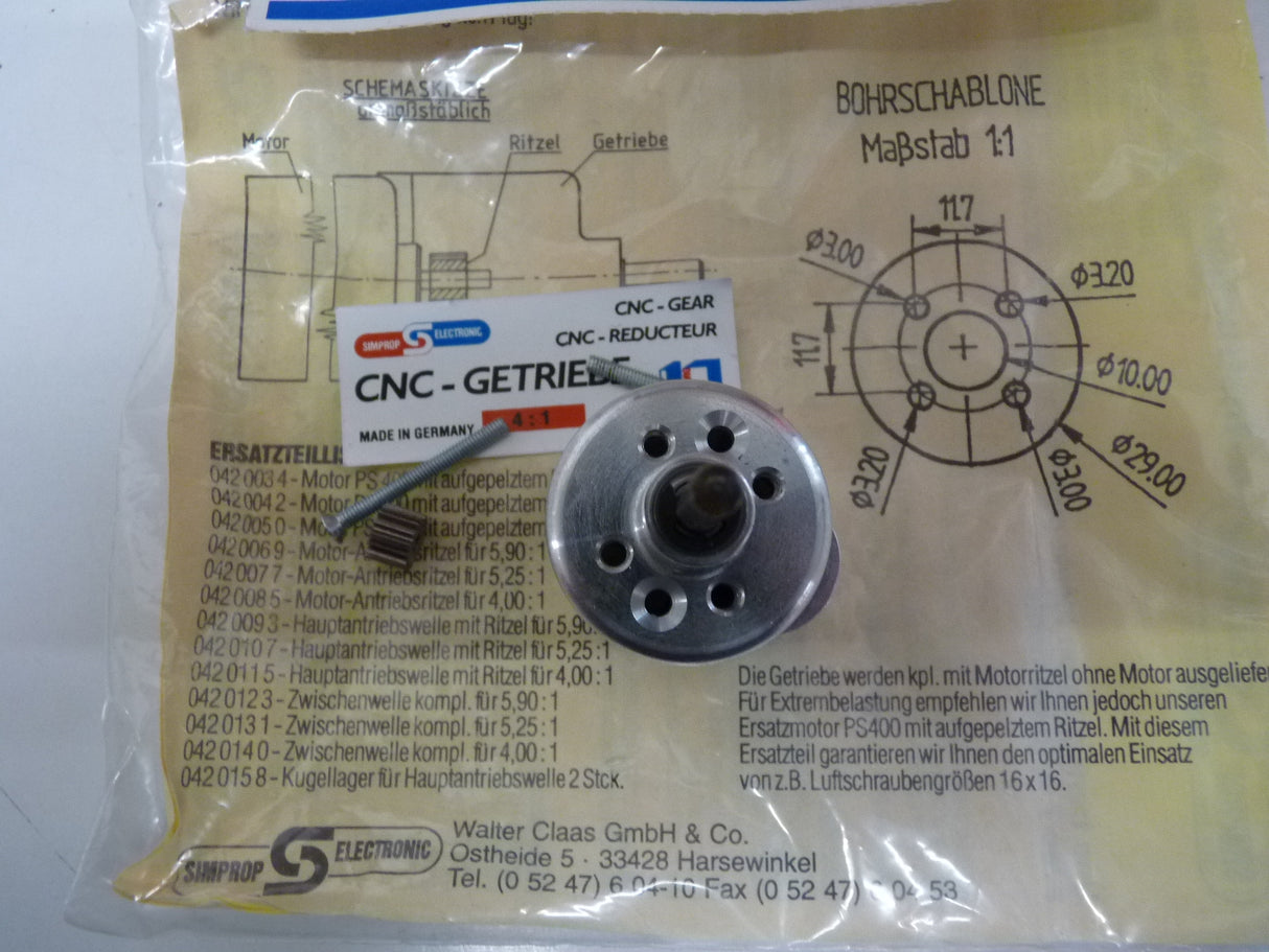 Simprop Electronic CNC Gearbox to suit 400 Inline electric motor - 4 : 1