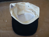 Robart Peaked Cap - White/Black with orange word Robart