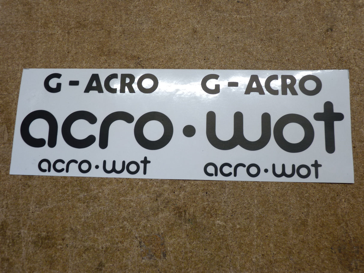 Chris Foss Acro-Wot Decal Set (Black and White)