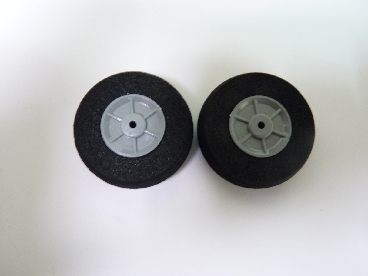 Foam Wheels with plastic hub 35x12 Pair