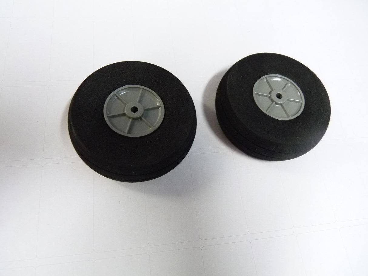 Foam Treaded Wheels with Plastic Hub 55x19 Pair