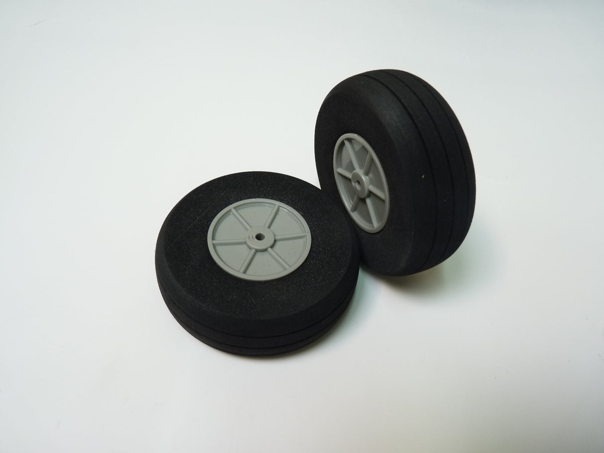 Foam Treaded Wheels with plastic hub 70 x 24 Pair