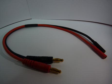 Duratrax Battery Charge Lead - WSD Female Plug To 4mm Male Bullet Connector For RC Batteries & Chargers