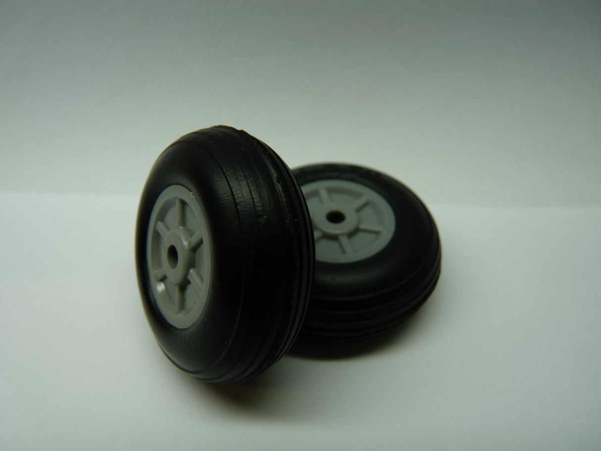 Light Weight Treaded PU Wheel 1.25 Inch 33mm Pair