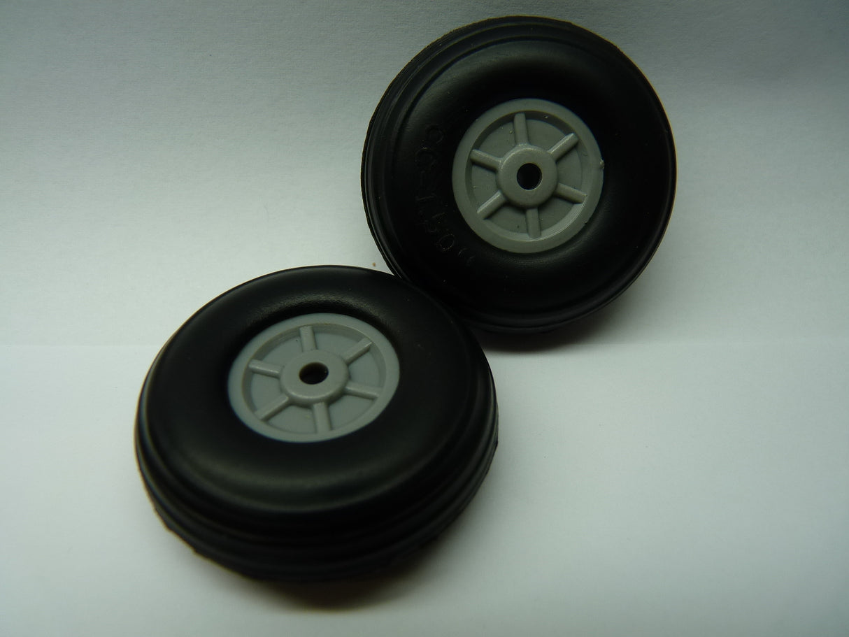 Light Weight Treaded PU Wheel 1.5 Inch 38mm Pair