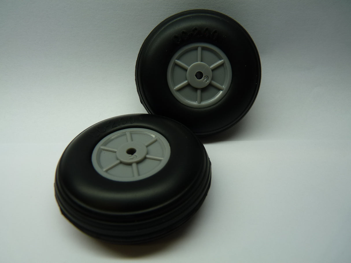 Light Weight Treaded PU Wheel 2 Inch 51mm Pair