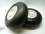 Light Weight Treaded PU Wheel w/Al hub 3 Inch 76mm Pair