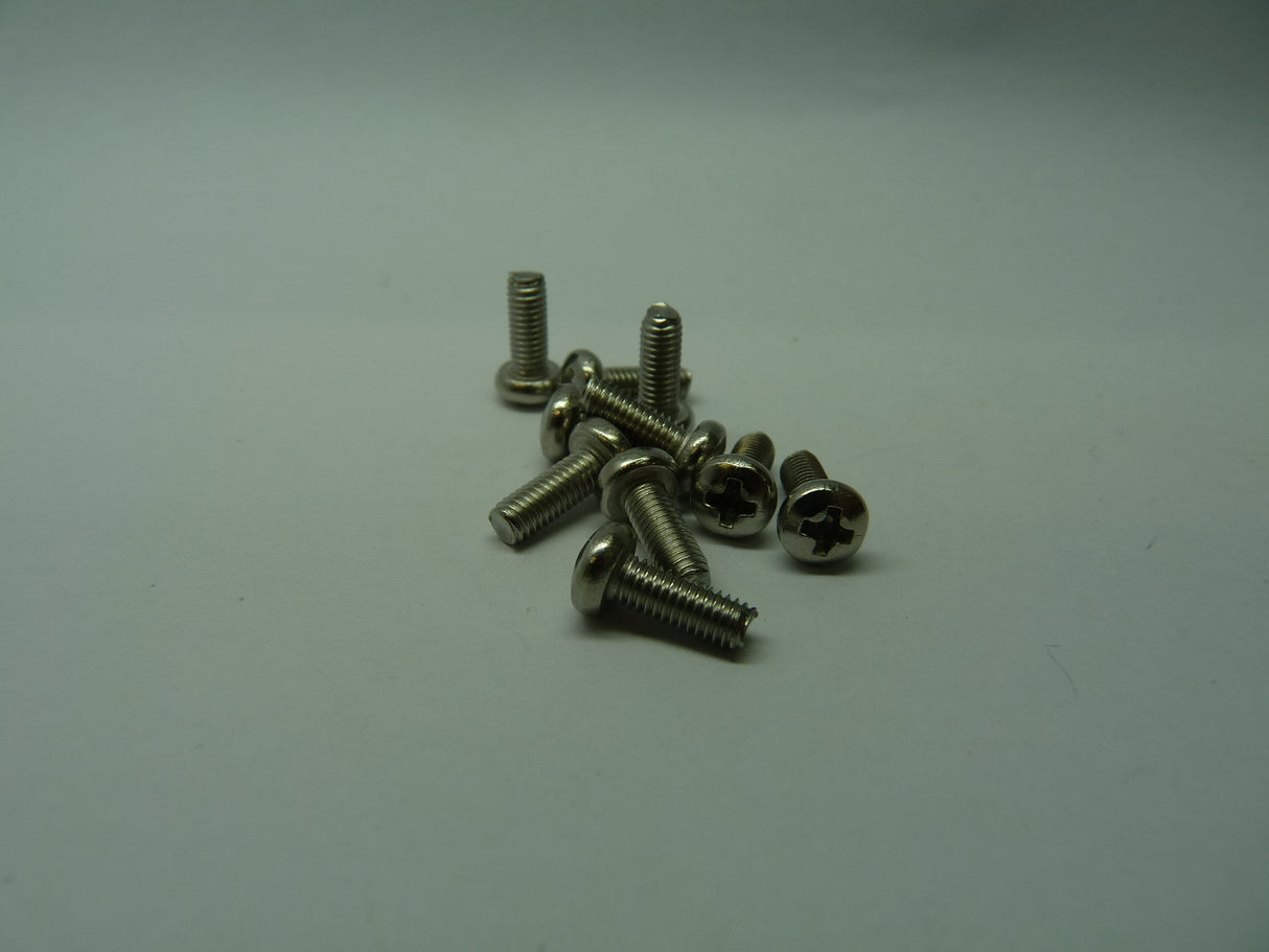 Stainless steel Cross Phillips Pan Head Bolt A2 304 M3 x 8mm long