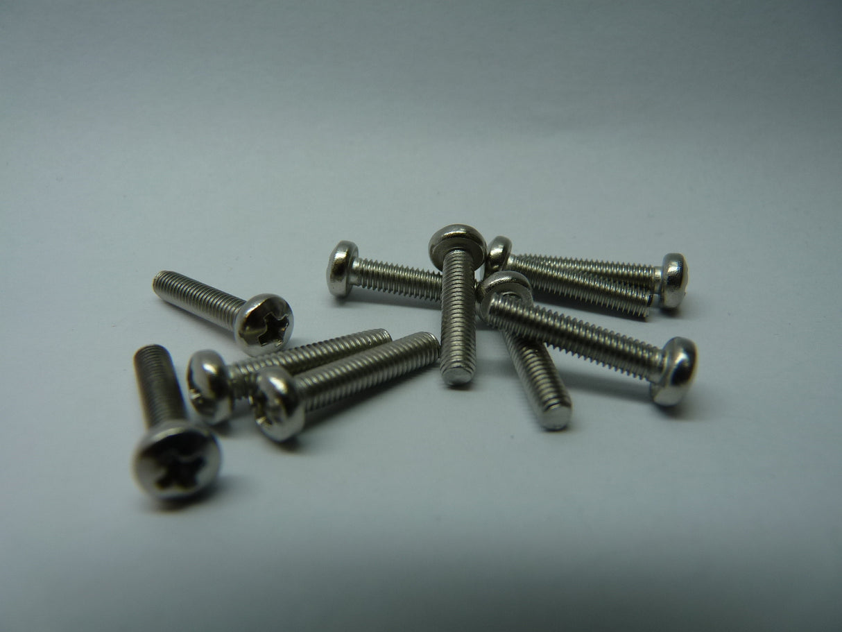 Stainless steel Cross Phillips Pan Head Bolt A2 304 M3 x 14mm long