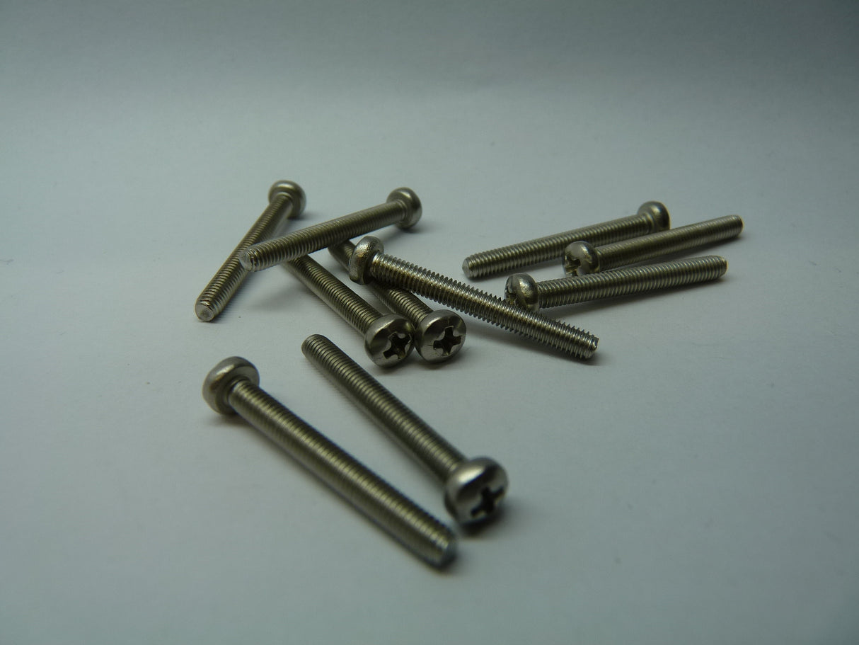 Stainless steel Cross Phillips Pan Head Bolt A2 304 M3 x 25mm long