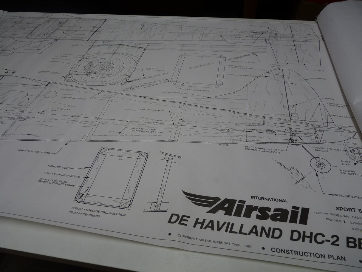 Airsail De Havilland DHC-2 Beaver Spare Plans