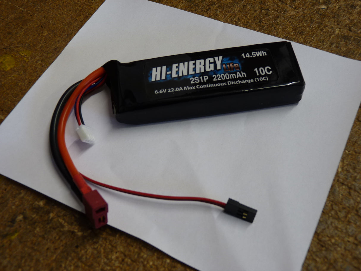 Hi-Energy 2S 2200mAh 10C Li-Fe RX