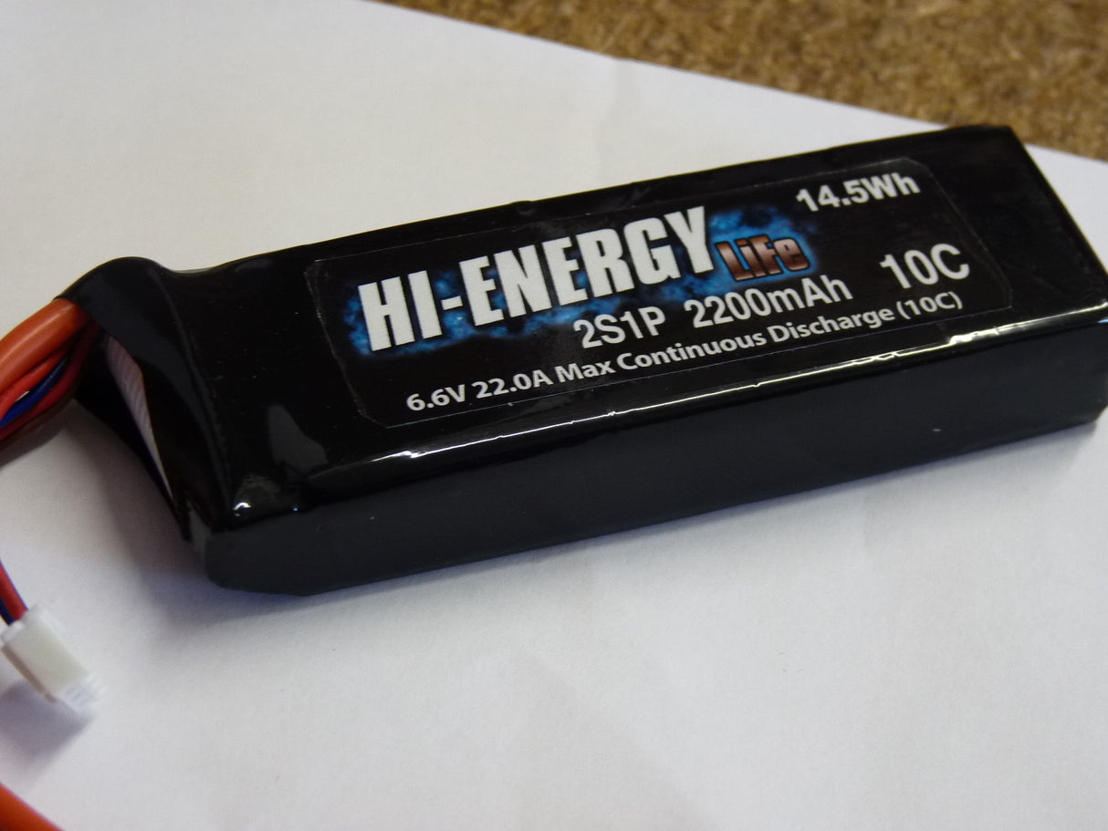 Hi-Energy 2S 2200mAh 10C Li-Fe RX