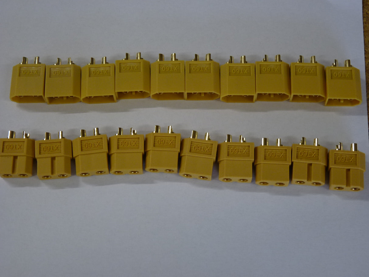 XT60 Connectors 10 pairs with Heat Shrink