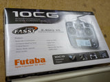 Futaba 10CG Transmitter - 10-Channel 2.4GHz Computer Radio with charger and Carry Case