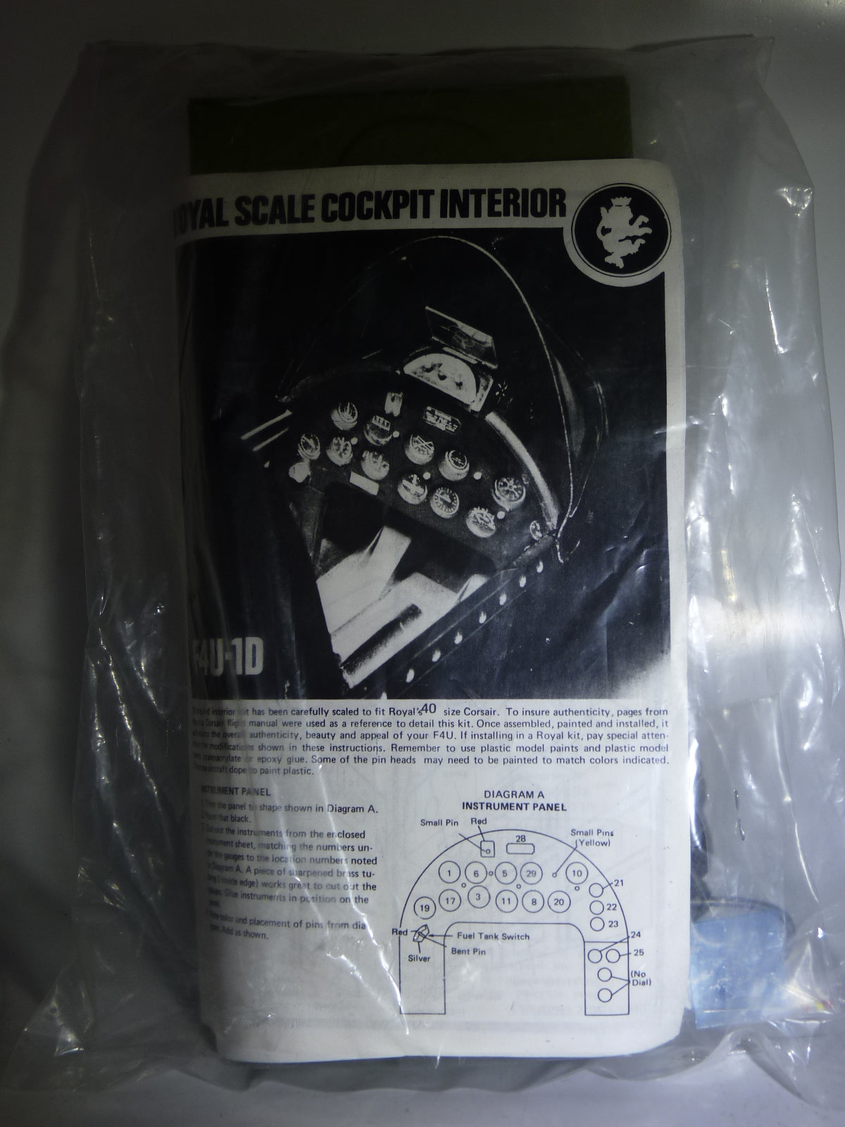 Royal Scale Cockpit Interior F4U-1D (Box 71)