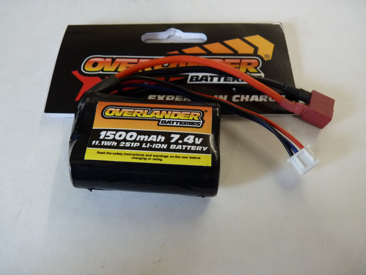 Overlander 1500mAh 7.4V 2S 18500 Li-Ion Battery