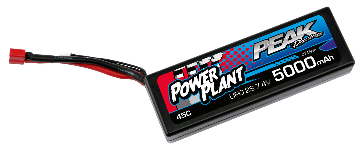 Peak Racing POWER PLANT PEAK LIPO 2S-7.4V-5000-45C-DEANS 12AWG