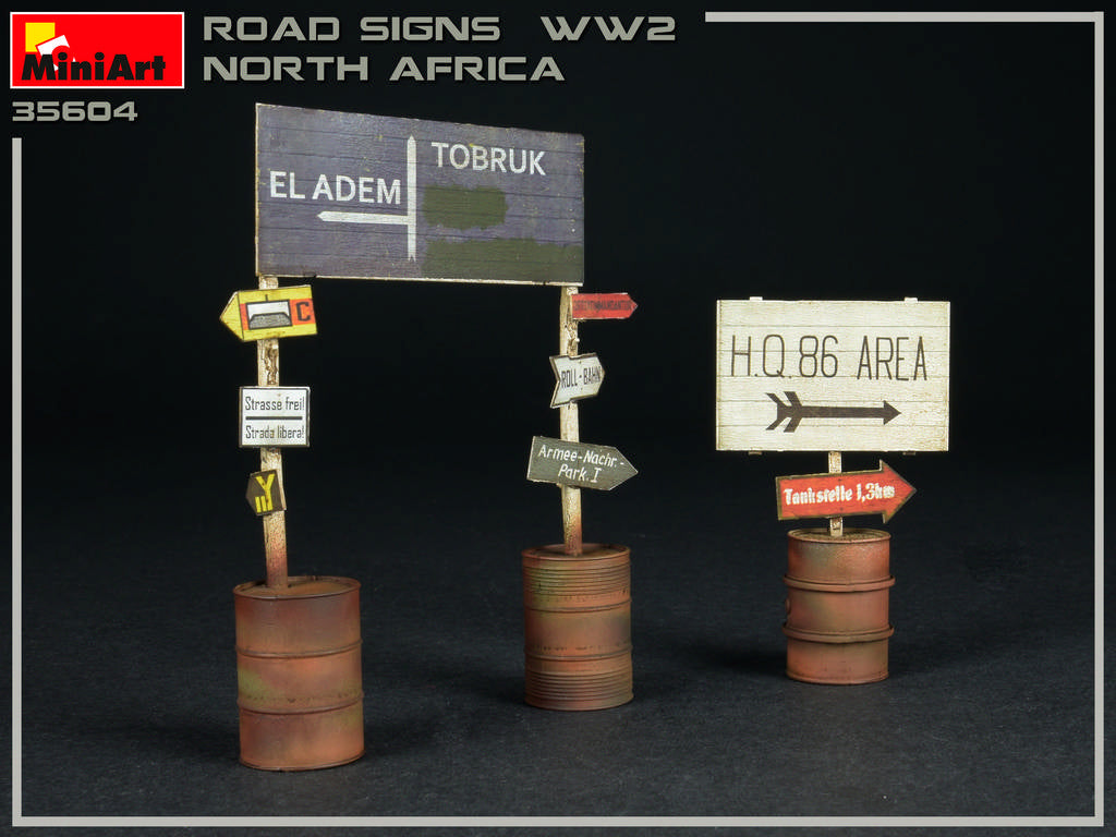 MiniArt 1/35 ROAD SIGNS WW2 NORTH AFRICA 35604