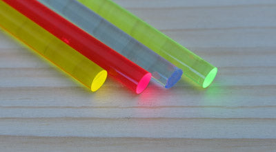 Plastic Coloured (opaque) Rod Yellow 4mm x 380mm 10 pieces