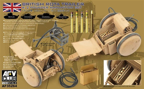 WW2 British Rota Trailer with 2-Pounder Ammo Set 1:35