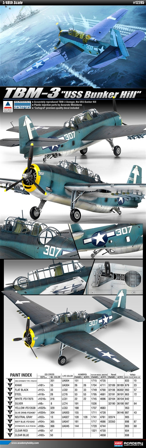 TBM-3 Avenger USS Bunker Hill 1:48