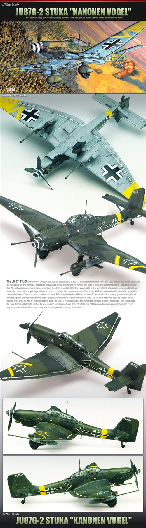 Academy Junkers Ju-87G-2 Stuka 1:72 Kit