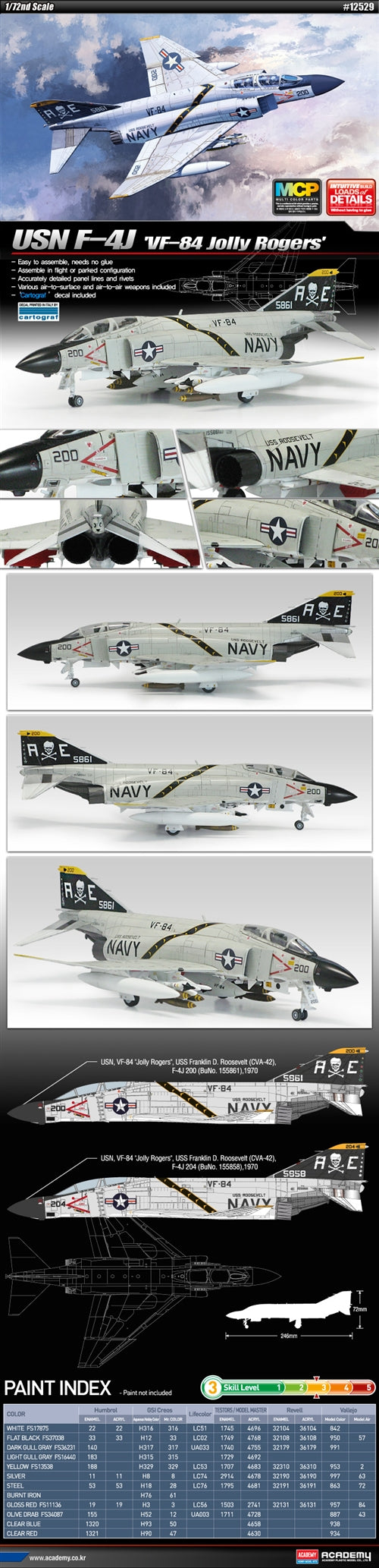 F-4J Phantom US Navy VF-84 Jolly Rogers 1:72