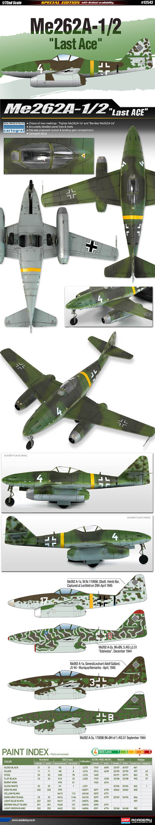 Me 262A-1/2 Last Ace Limited Edition 1:72