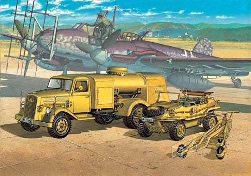 WWII German Fuel Truck and Schwimwagen 1:72