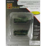 SdKfz 251/9 & 251/22 Green (qty 1 ea) 1:144