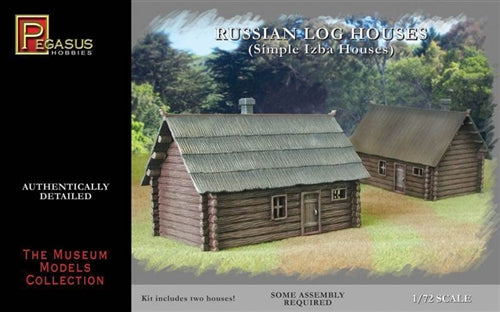 Russian Single-Storey Log House (2 pcs) 1:72