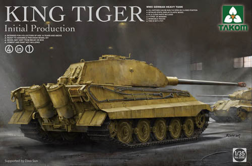 Takom 1/35 German Heavy Tank King Tiger Initial Production 4 in 1 02096