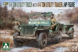 Takom 1/35 US Army U.S. Army 1/4 ton Utility Truck w/ Trailer & Figure 02126