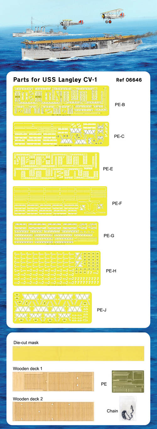 Trumpeter 1/350 USS Langley CV-1 Upgrade Set 06646