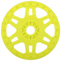 PROLINE  SPLIT SIX  1/8 BUGGY WHEELS (SC W/ADAPTOR) YELLOW