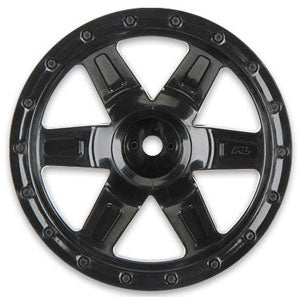 DESPERADO 2.2 BLACK FR/RR WHEEL FOR 1/16 E-REVO