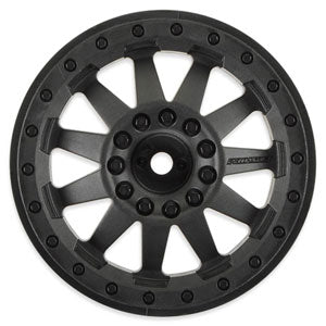 PROLINE F-11 2.8 inch TRAXXAS BEAD BLACK REAR WHEELS ELEC. STAMP