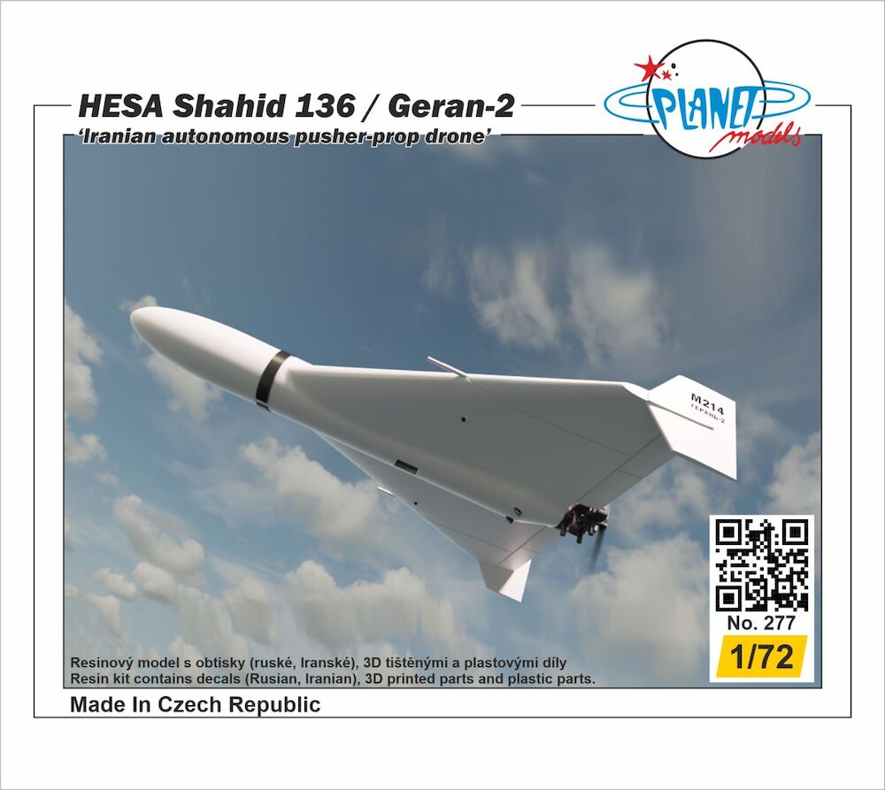 Planet Models 1/72 HESA Shahid 136 / Geran-2 Iranian autonomous pusher-prop drone 277