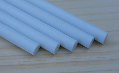 Plastic Round Rods 6.40mm x 380mm 5 pieces