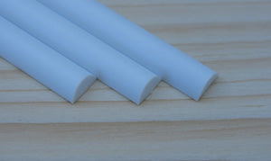 Plastic Half Round Rods 2.00mm x 250mm 10 pieces