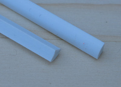 Plastic Quarter Round Rods 1.00mm x 250mm 10 pieces